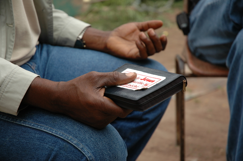 Hands teaching the Word