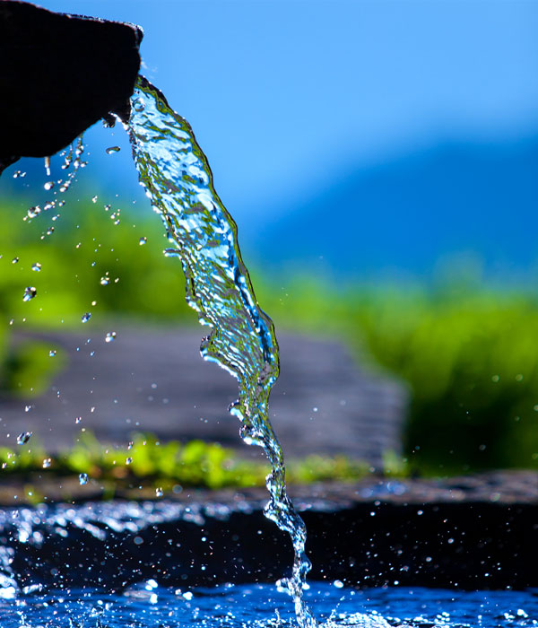 water pouring from pitcher