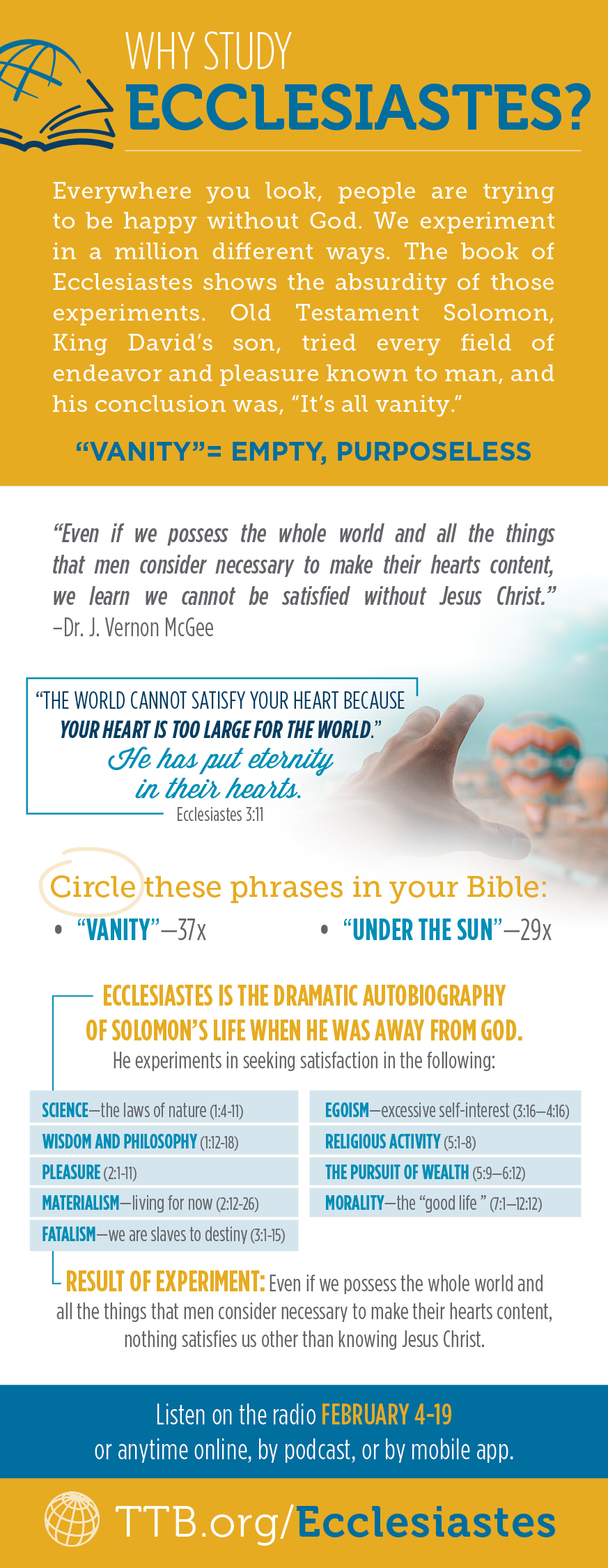 The Ecclesiastes principle: Learning lessons of the past